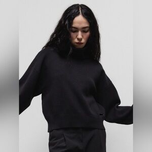 ELIAS RUMELISS Black pullover Sweater mock neck medium soft lounge comfy ssense